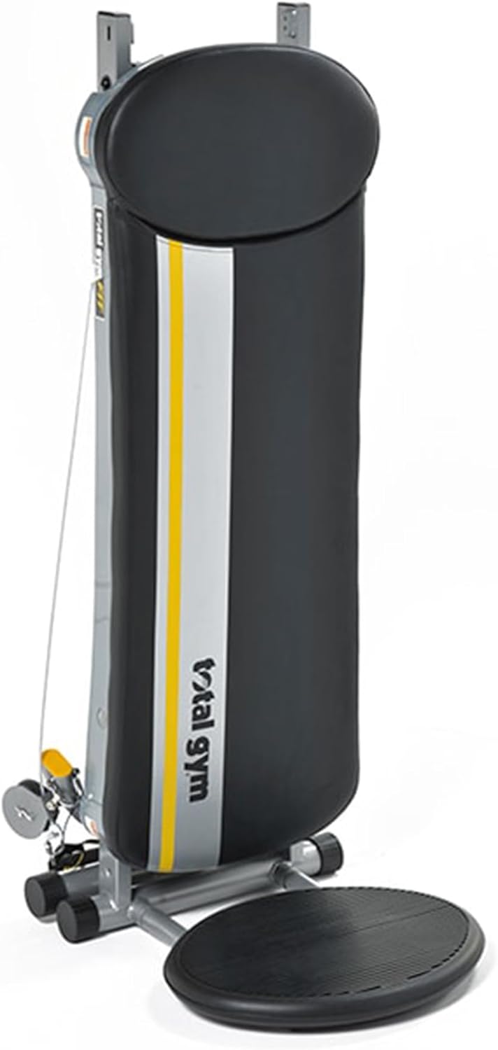 12 Resistance Levels Folding Home Gym Machine with AbCrunch Accessory and Squat Stand E6159