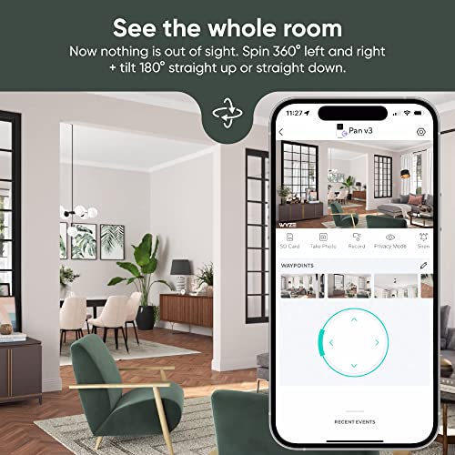 1080p Pan/Tilt/Zoom Wi-Fi Smart Home Security Camera with Color Night Vision, 2-Way Audio I924162