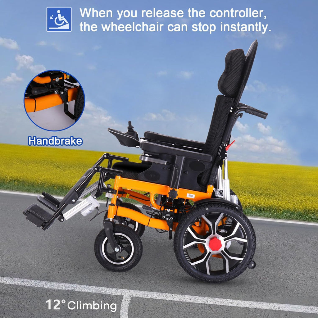 Lightweight Foldable Electric Wheelchair with Headrest S341