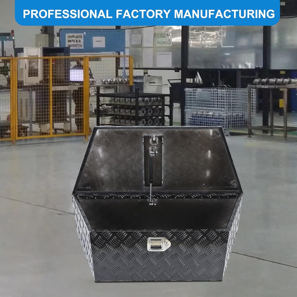39" x 16.5" x 12" Black Aluminum Trailer Tongue Box F782