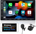7 Inch Double-DIN Car Stereo with Wireless CarPlay and Wireless Android Auto R434720