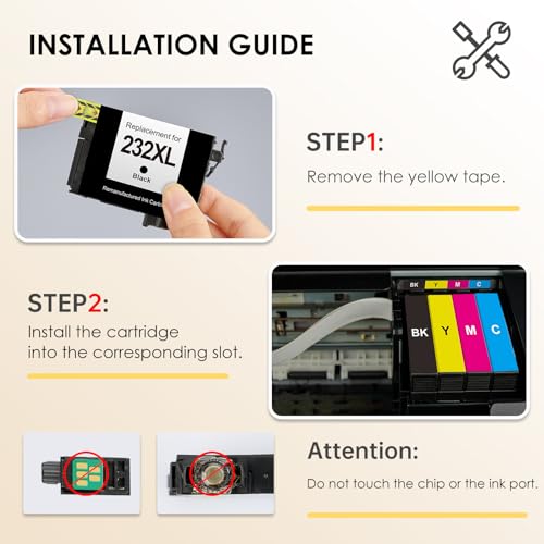 Ink Cartridges Combo Pack 4P Black Cyan Magenta Yellow A5174