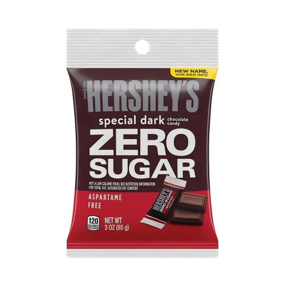 Sugar-Free Dark Chocolate, 3 oz Bag, 12 Bags/Carton S571