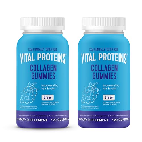 Grape Flavor Collagen Gummies, 120 ct, Pack of 2 Z6466