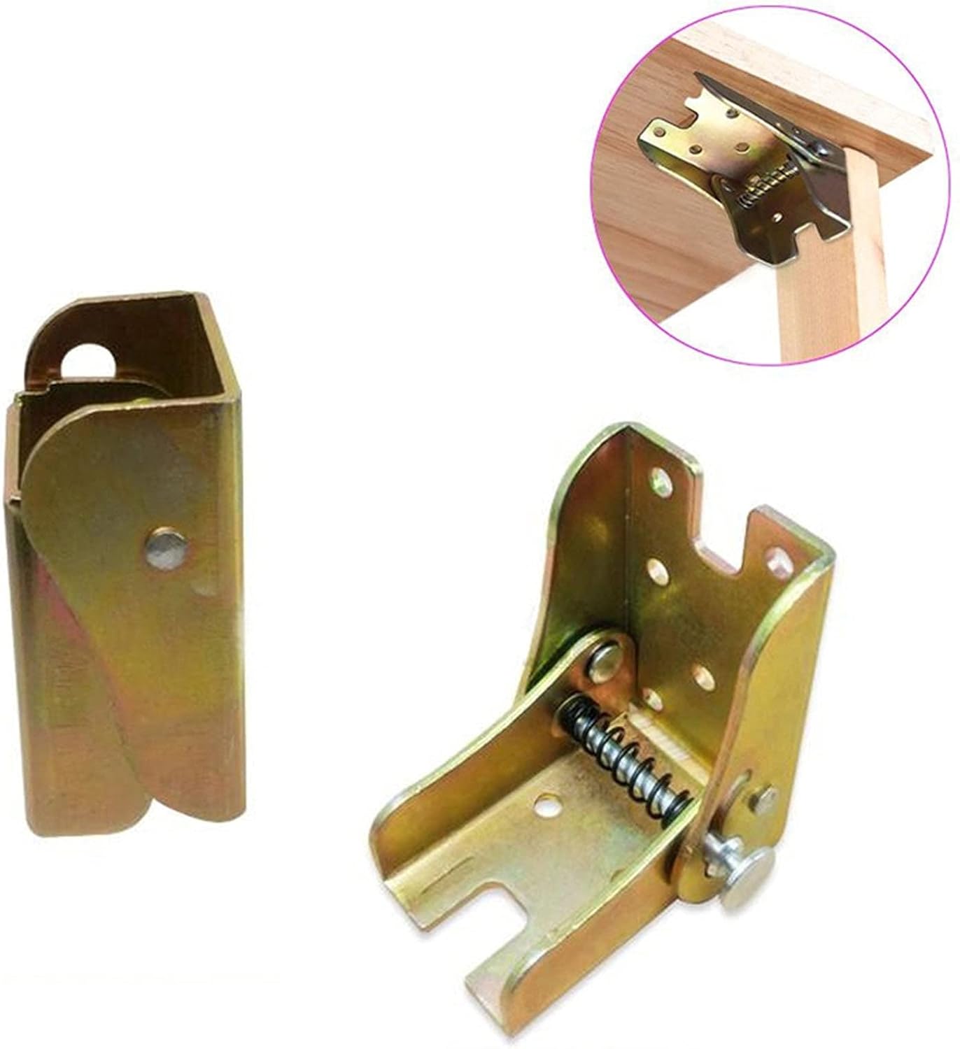 2PCS Iron Table Leg Hinge Folding Bracket Self-Locking Furniture Hardware Z79231