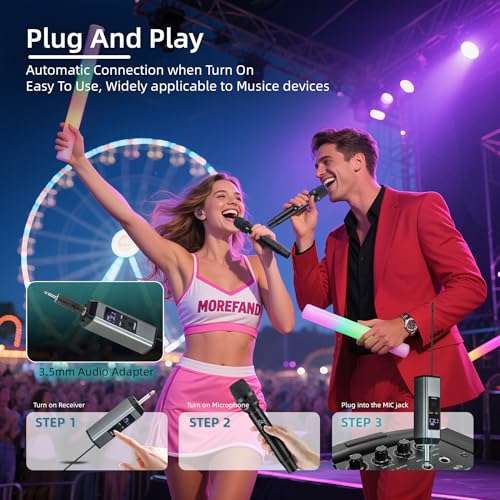 Wireless Bluetooth Karaoke Microphone with Rechargeable Receiver B463277