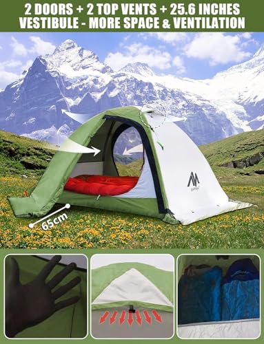 2 Person Ultralight Waterproof Double Layer Backpacking Tent L45090