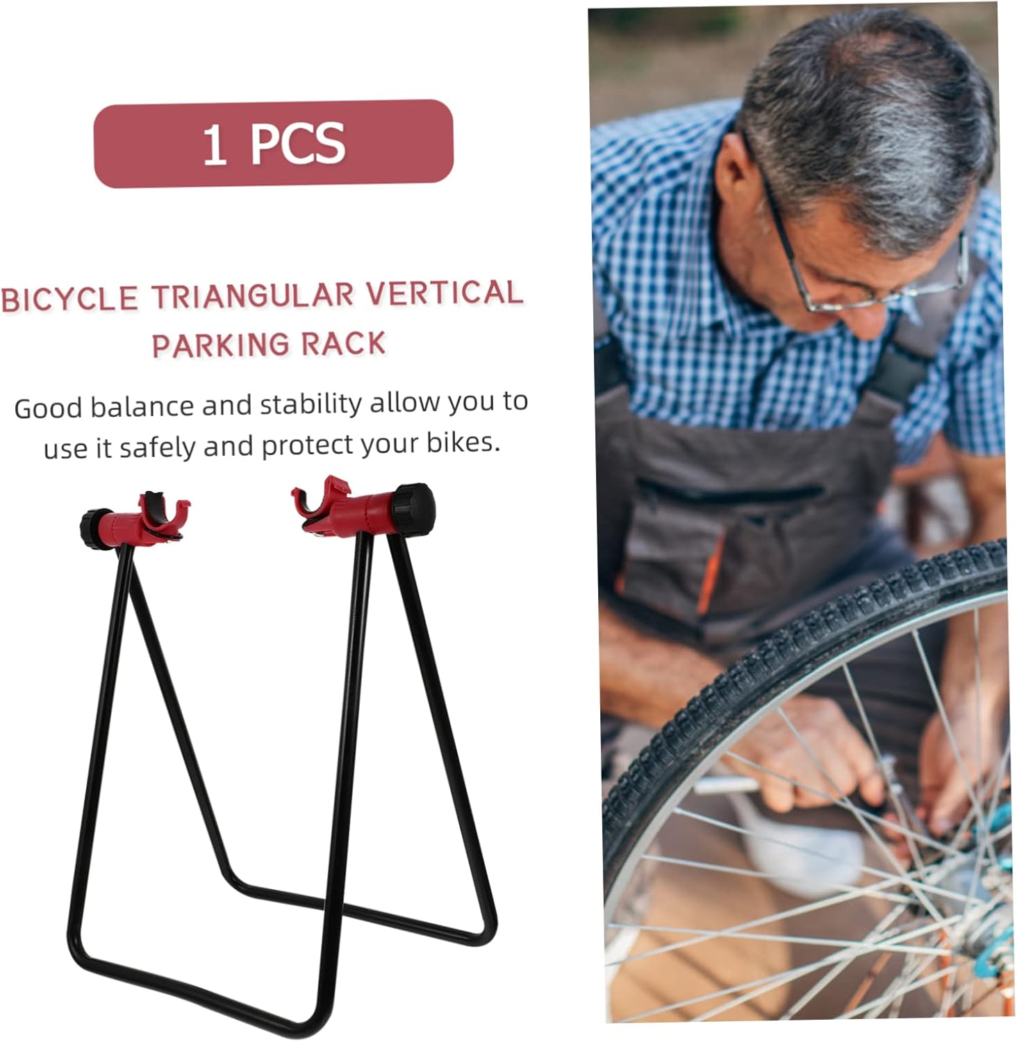 Triangular Vertical Parking Car Stands Bike Kickstand Repair Stand D3024
