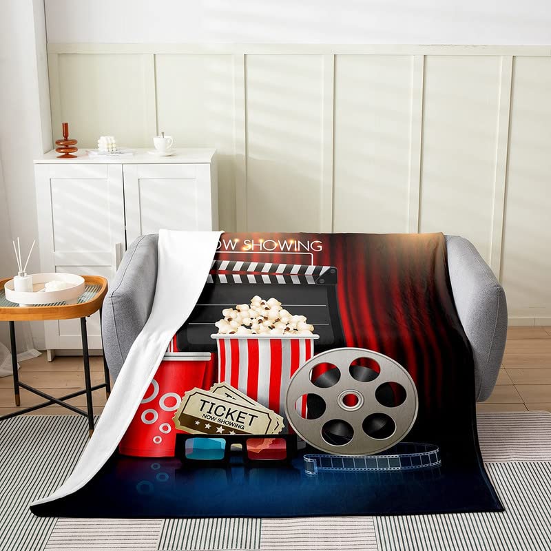 Vintage Cinema Plush Flannel Fleece Throw Blanket 40"x50" X229804