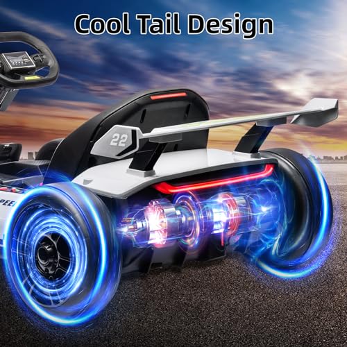 24V Electric Go Kart with 300W Motor, Eva Tire, White H369330