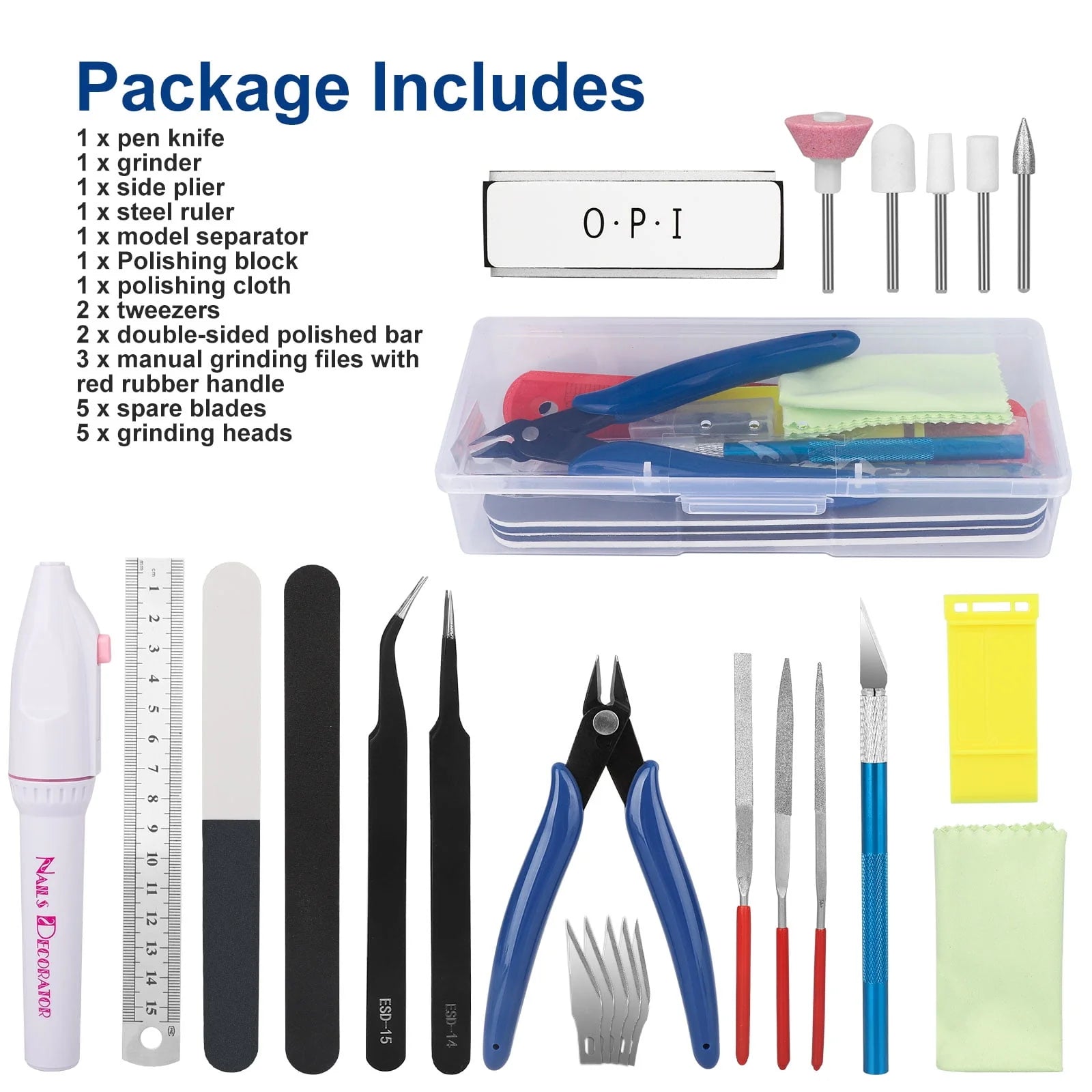 24 Pcs Plastic Model Building Tools Kit J16284