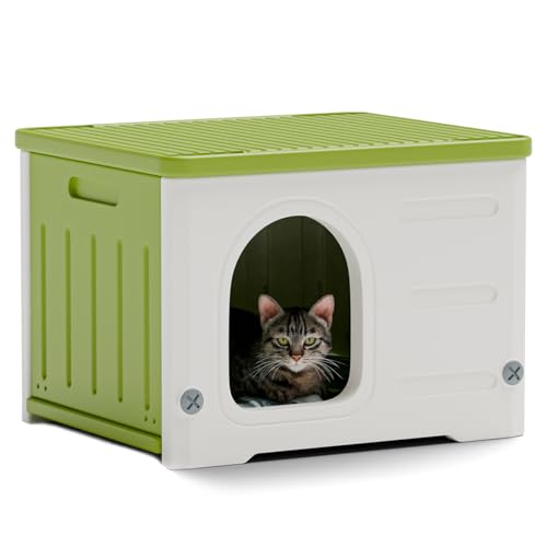 Plastic Cat House (Green) S680798