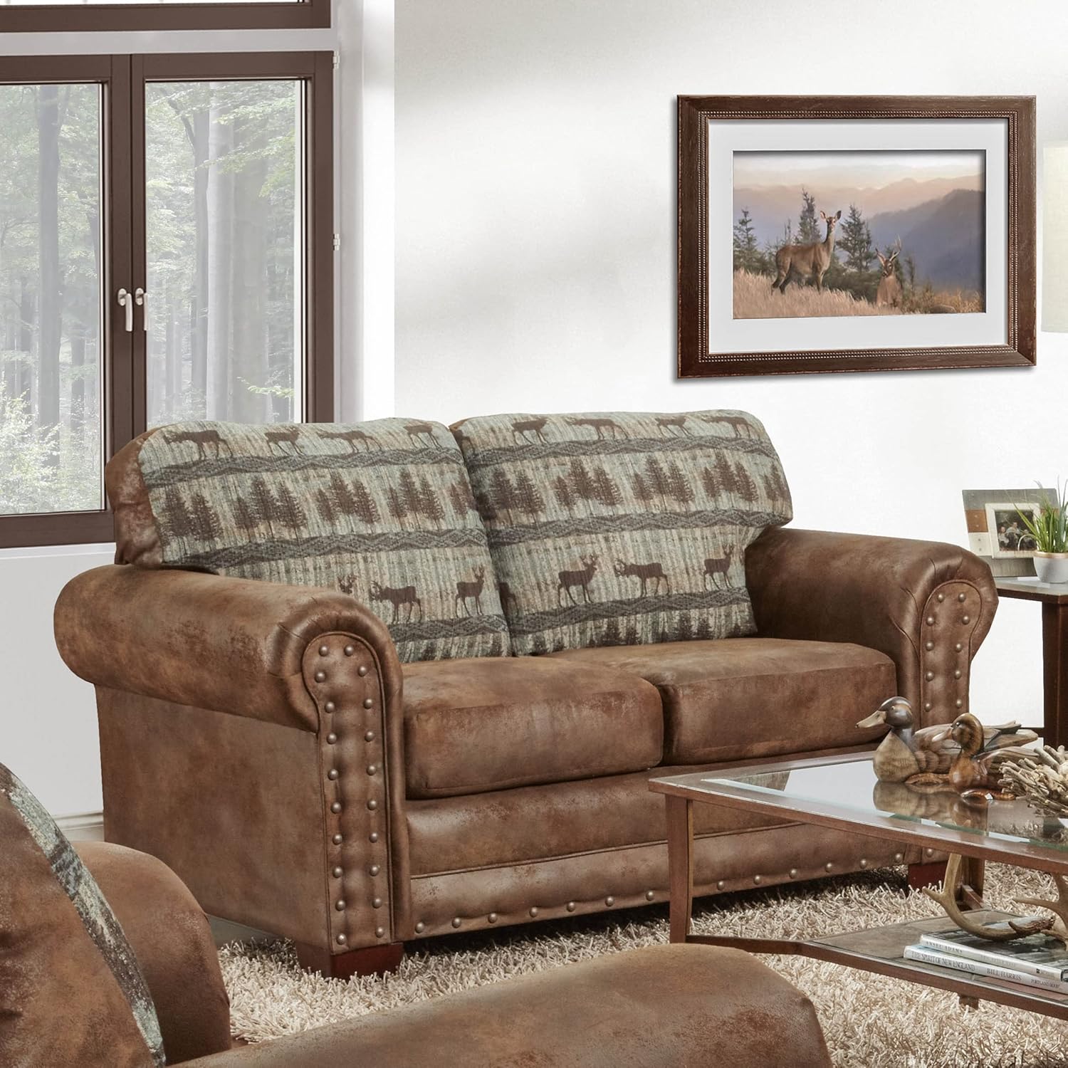 Brown Tapestry Loveseat L506424