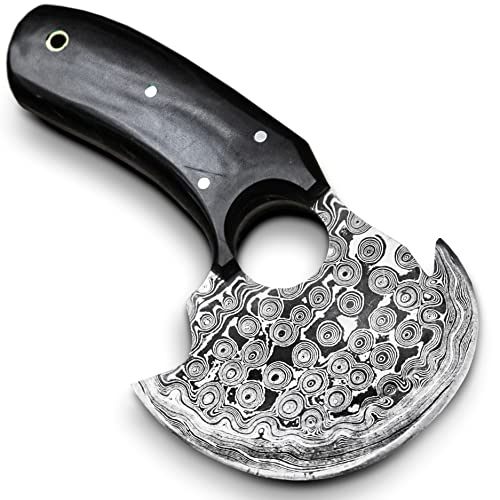 Handmade Damascus Steel Ulu Knife X647467