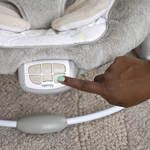 Baby Bouncer Seat with Light Up Toy Bar and Bunny Tummy Time Pillow Mat W31394