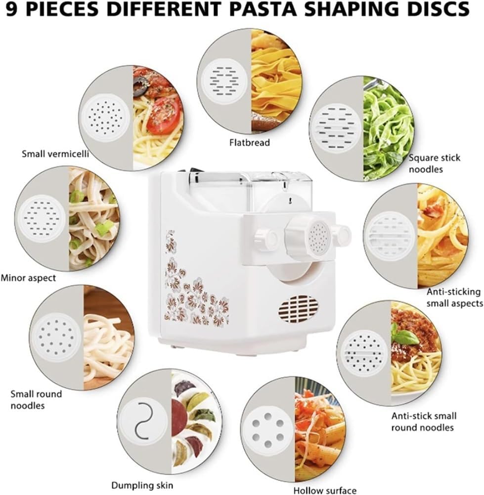 Electric Pasta Maker Machine, 180W Pasta Extruder Noodle Rolling Machine Fully Automatic J36527