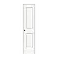 18 in. x 80 in. White Painted Right-Hand Smooth Solid Core Molded Composite MDF Single Prehung Interior Door X592167