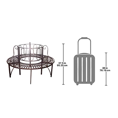 47 Inch Grey Circular Garden Tree Bench Seat M662