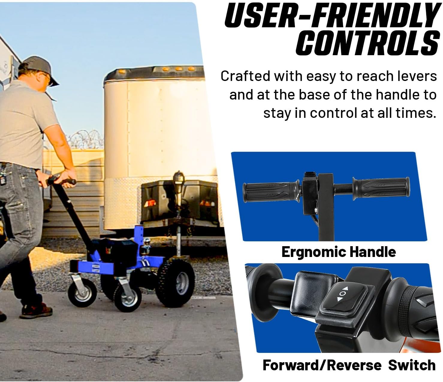 Electric Trailer Dolly 7500lbs Max Trailer Weight All-Terrain Wheels B98067
