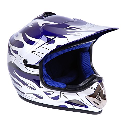 Youth Kids Offroad Helmet Motocross Helmet Dirt Bike ATV Motorcycle Helmet (Red, Medium) E982