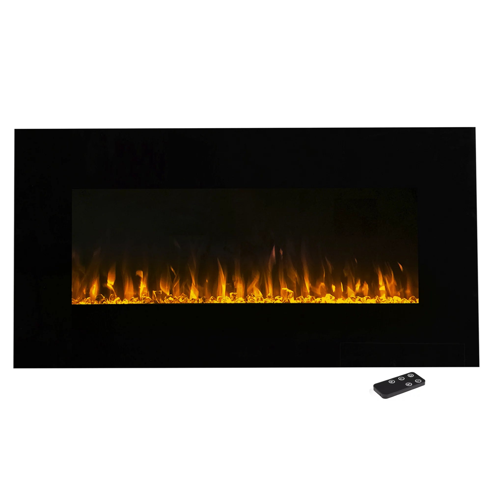 36-inch Wall-Mount Electric Fireplace (Black) H1478