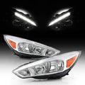 Chrome Housing Headlights Headlamps Assembly Pair Y456