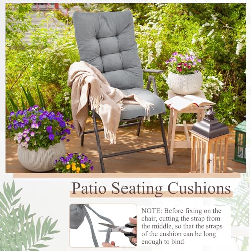 Beige 4 Sets Outdoor Patio Chair Cushions F3836