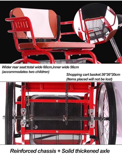 Folding Adult Tricycle with Back Seat, 3 Wheels G600513