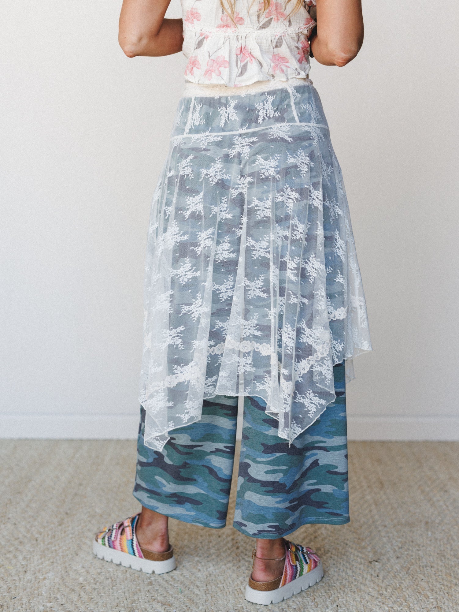Lacey Days Sheer Skirt - Cream