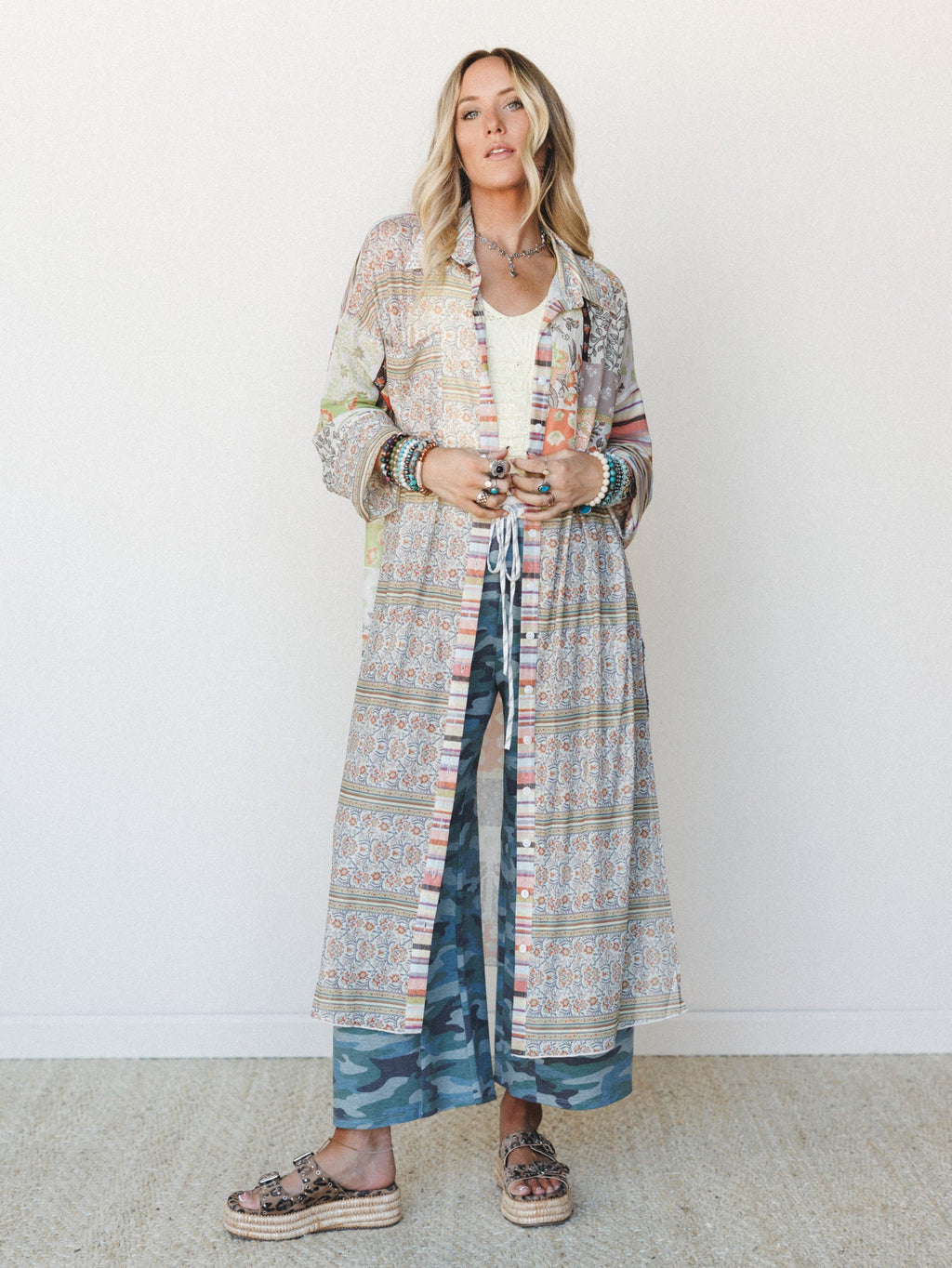 Maze of Florals Duster - Multi