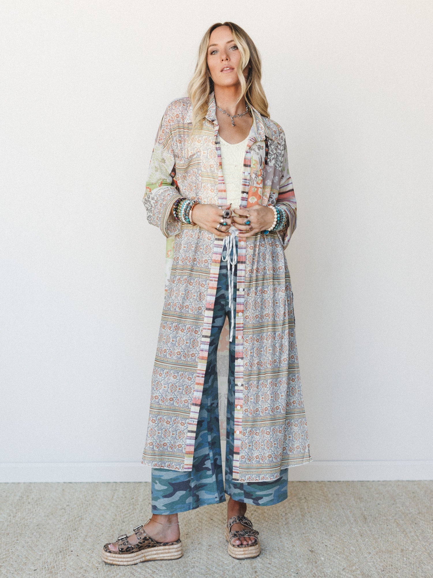 Maze of Florals Duster - Multi