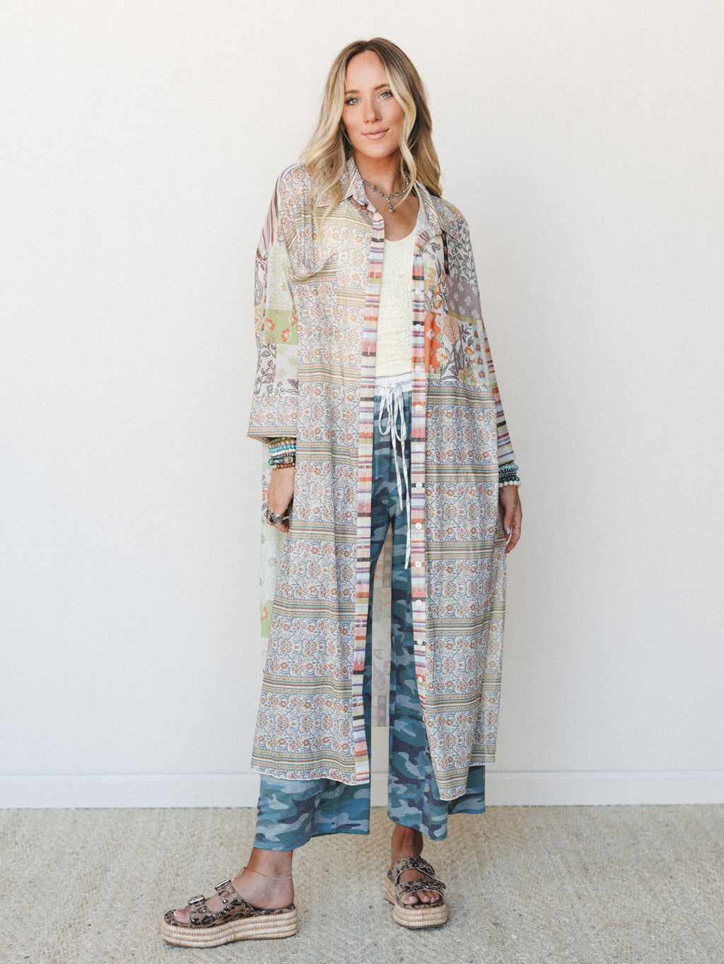 Maze of Florals Duster - Multi