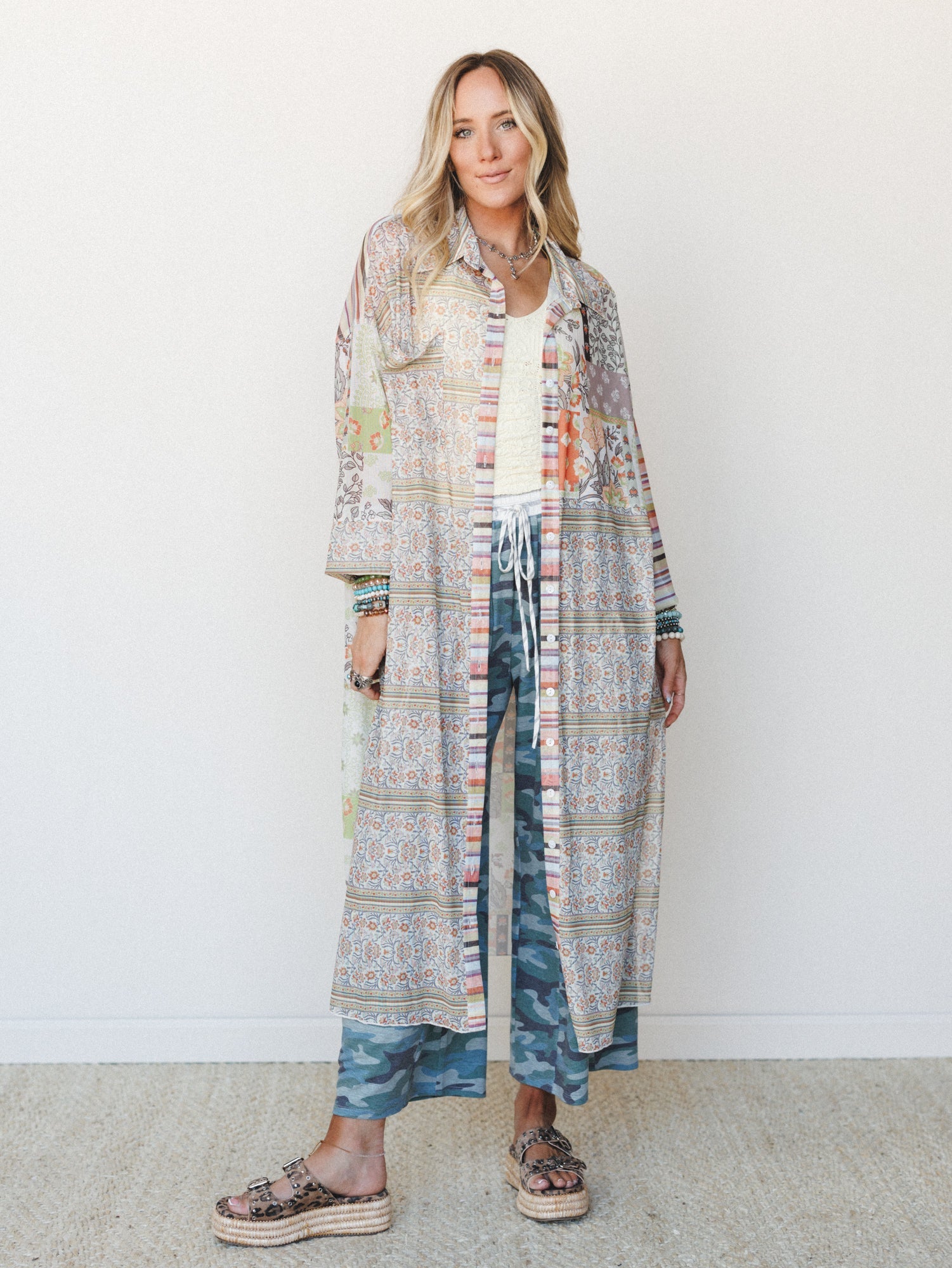Maze of Florals Duster - Multi