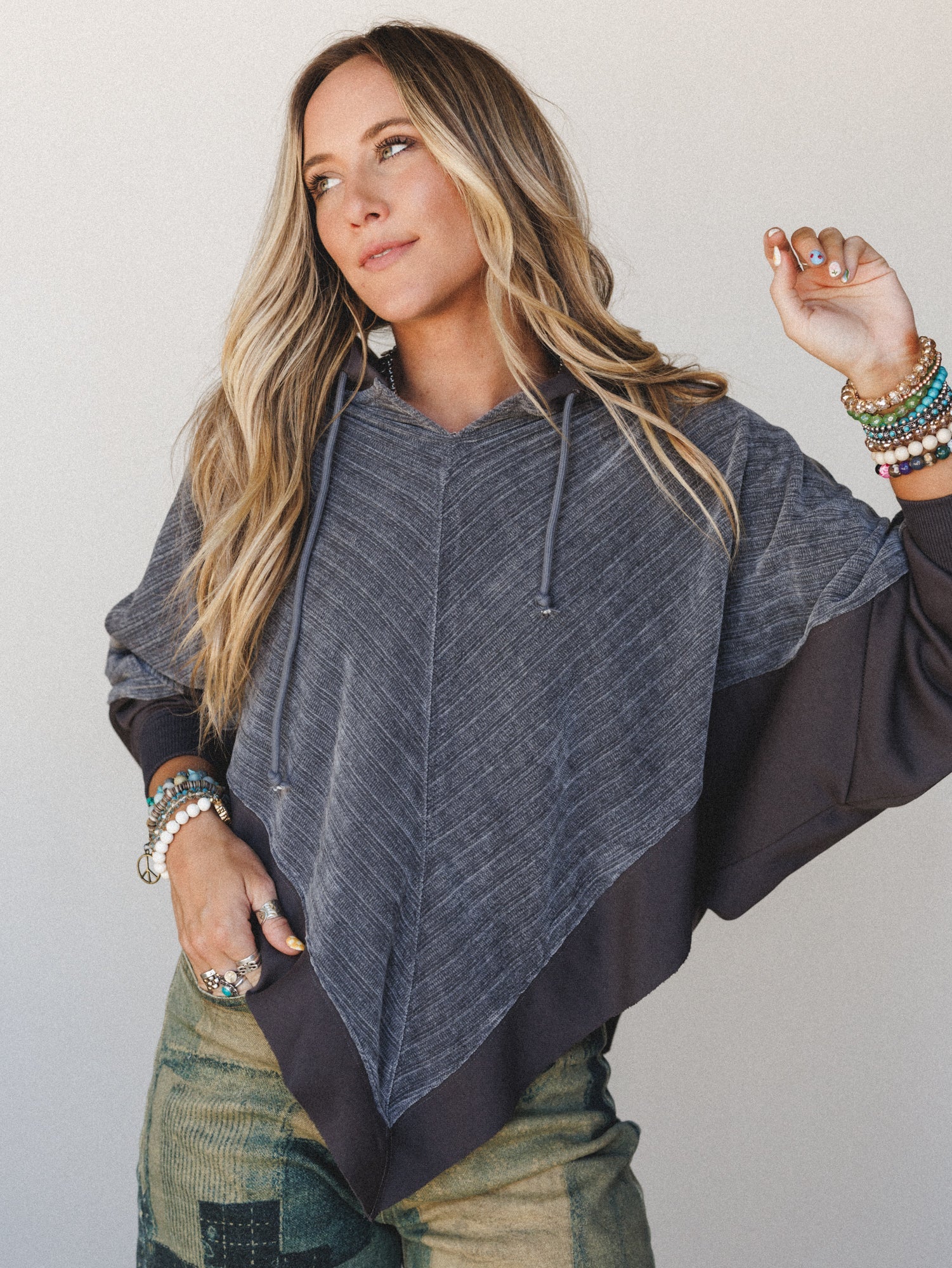 High Point Hoodie Top - Charcoal