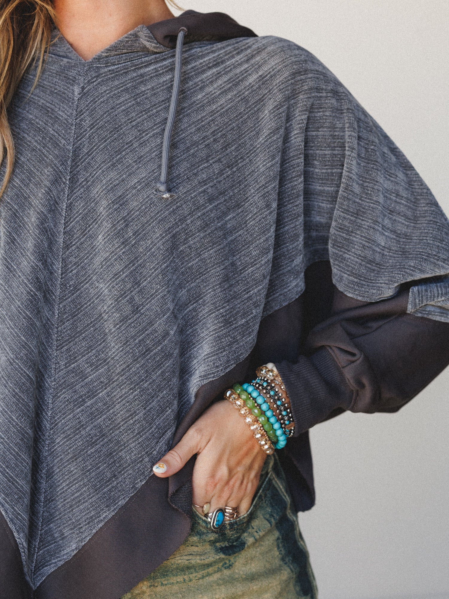 High Point Hoodie Top - Charcoal