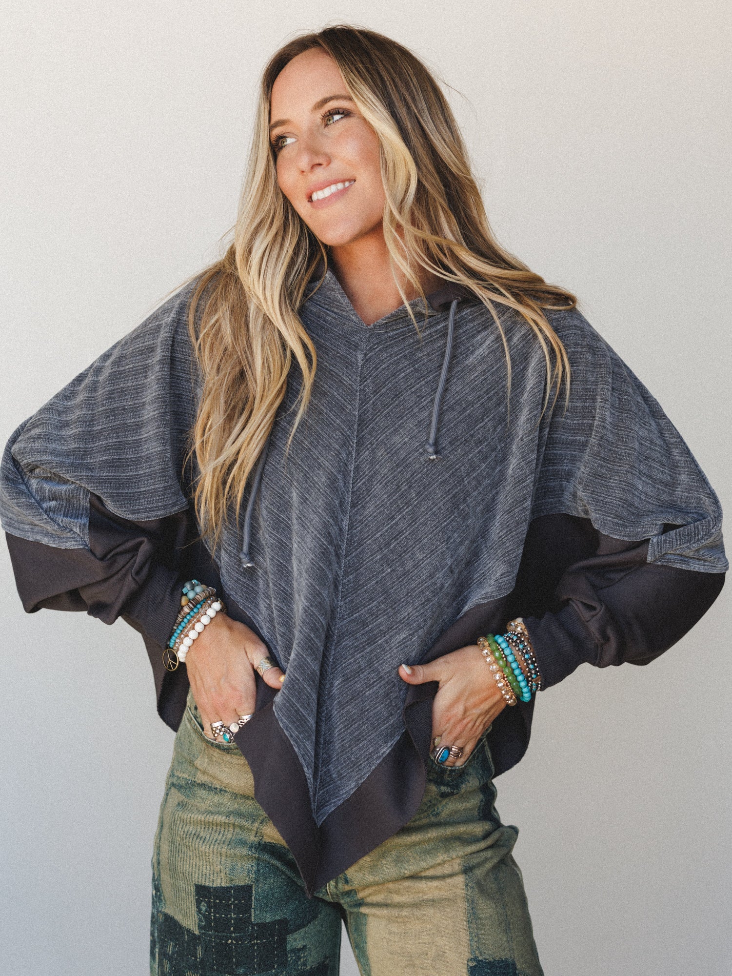 High Point Hoodie Top - Charcoal
