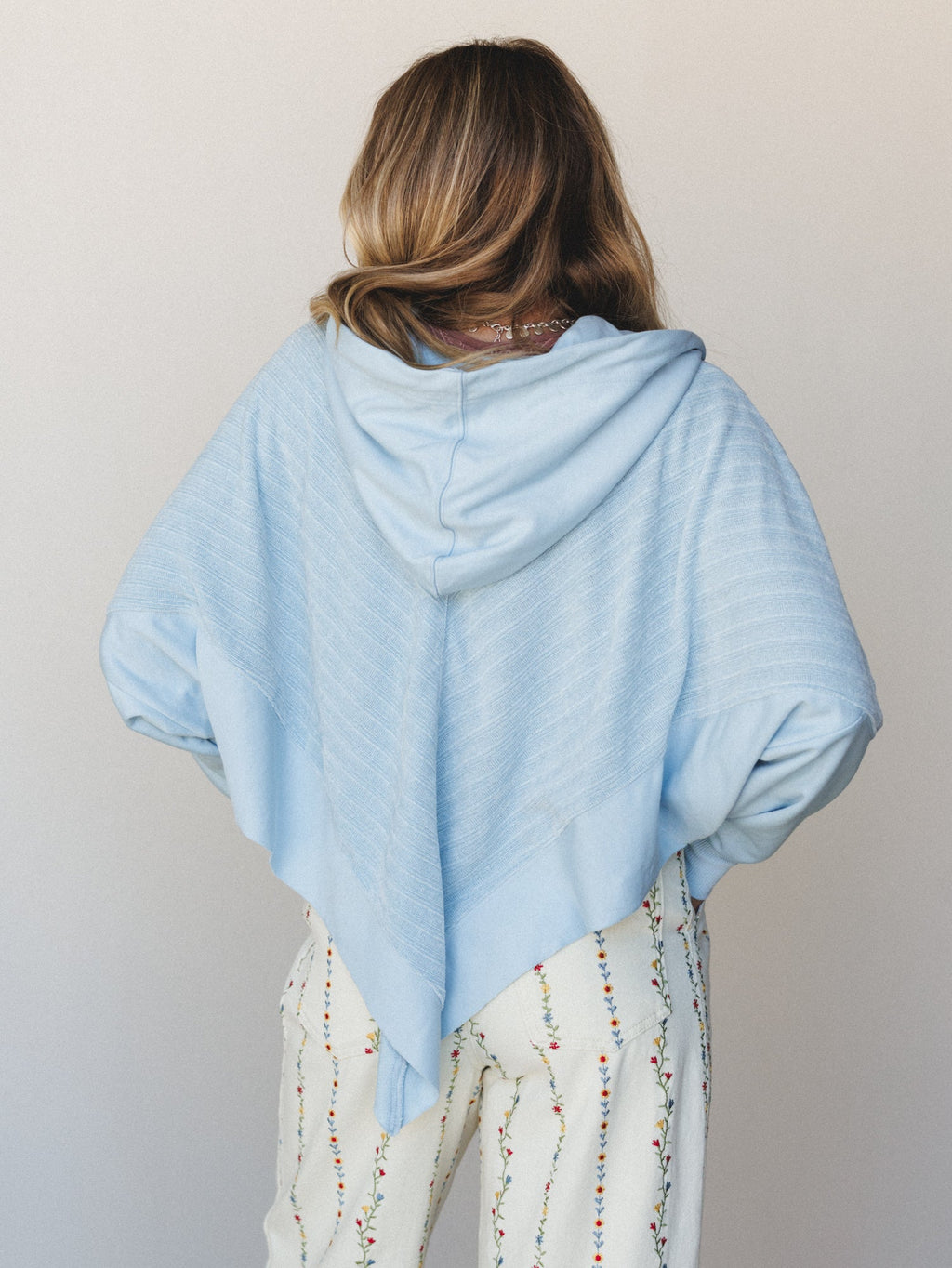 High Point Hoodie Top - Light Blue
