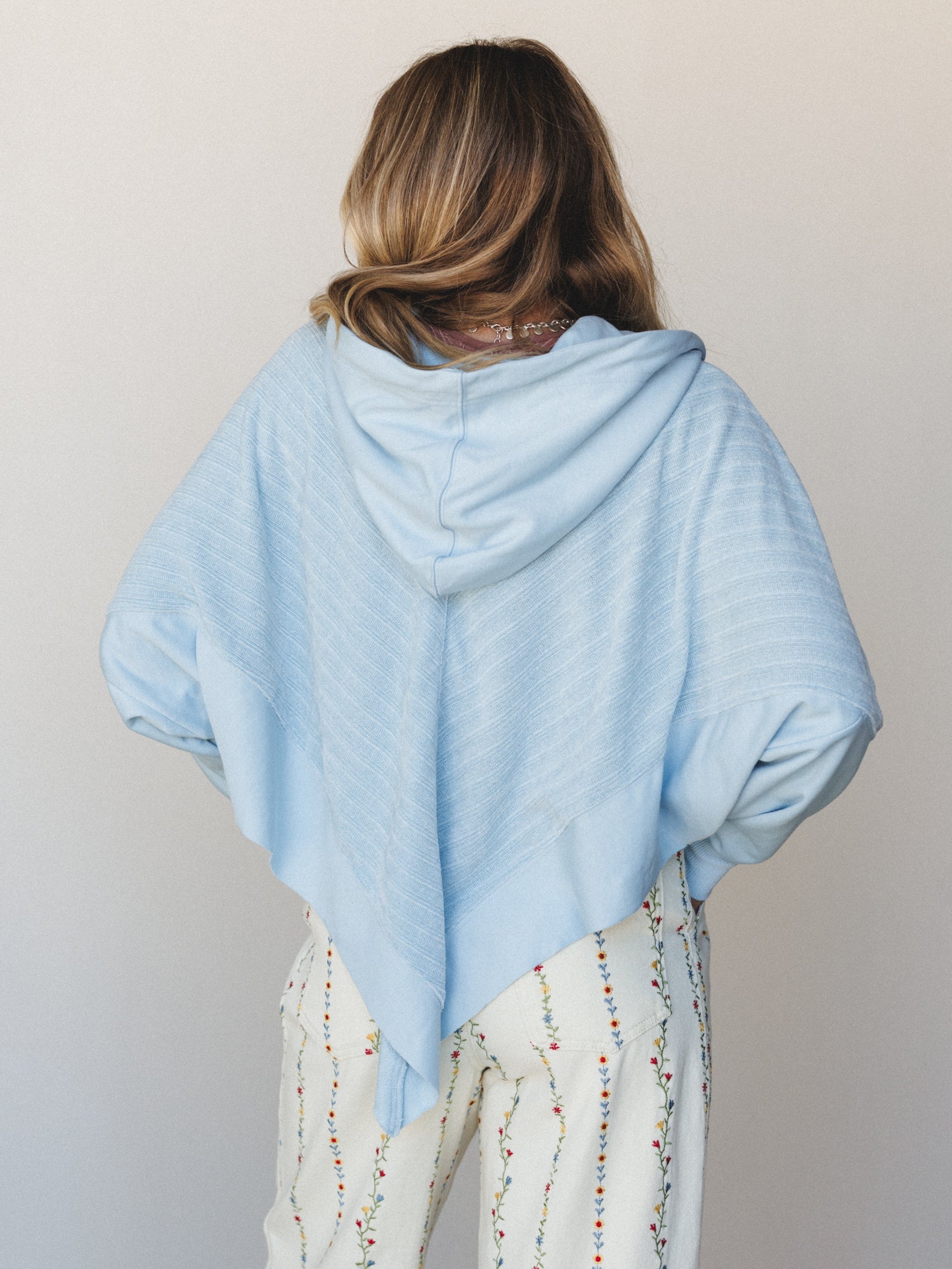 High Point Hoodie Top - Light Blue