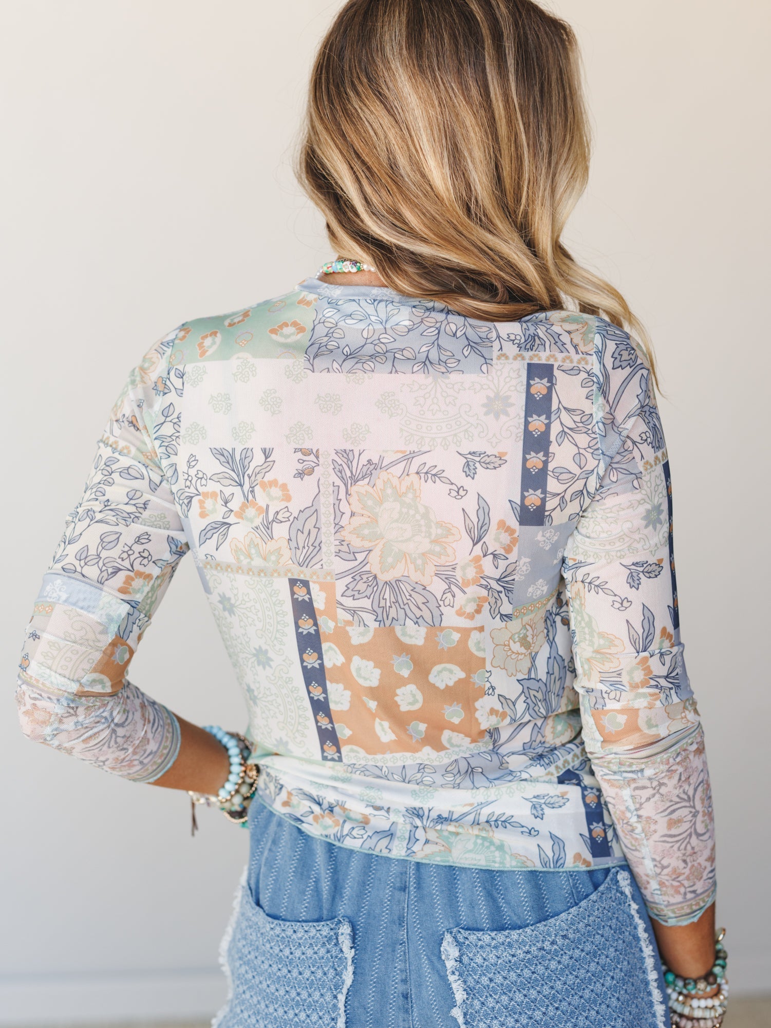The Nest Perfect Match Layering Top - Dusty Blue