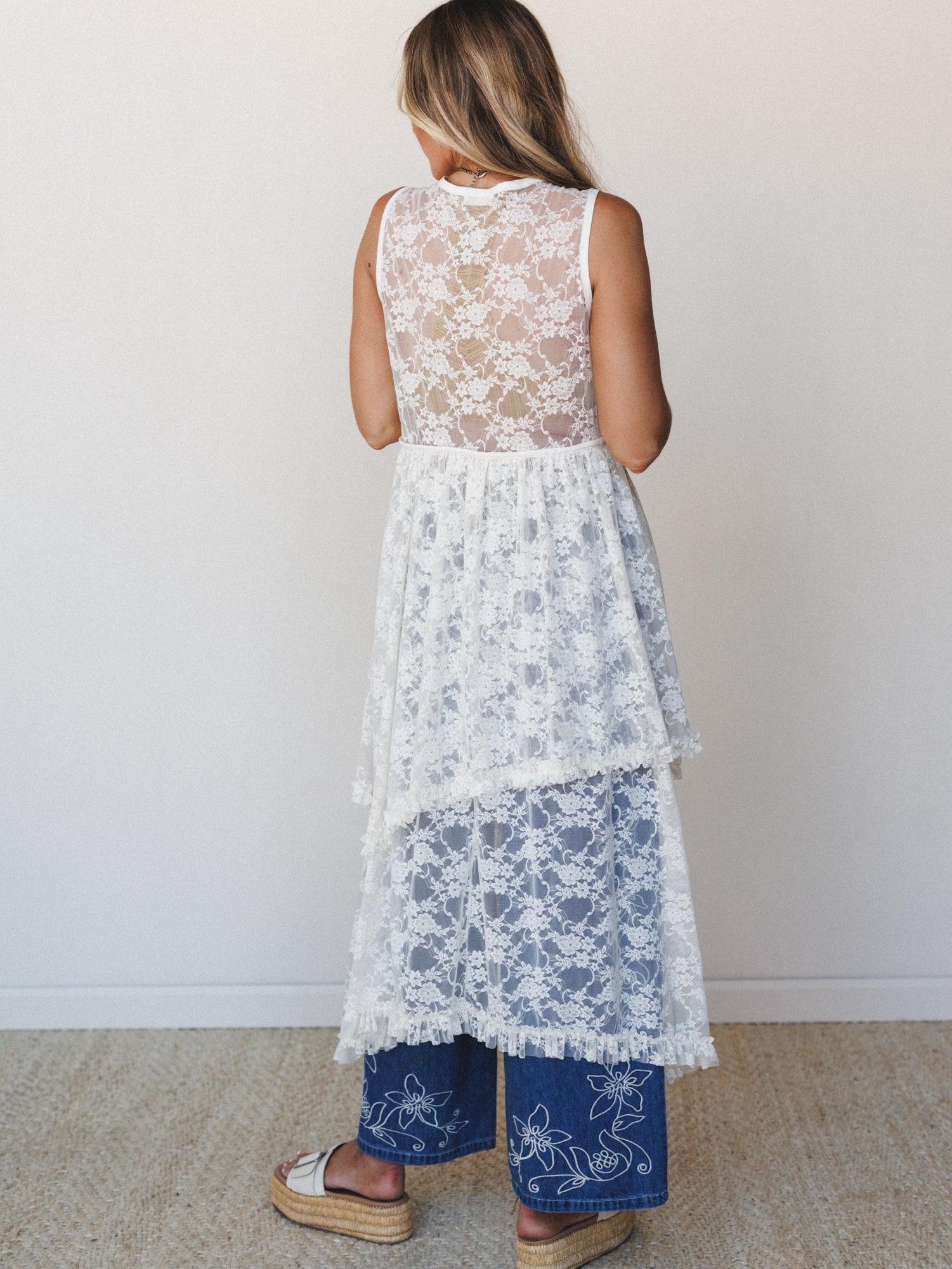 Sienna Lace Dress - Cream