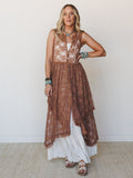 Sienna Lace Dress - Mocha Mousse