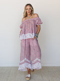 Fantasy Blooms Pants Set - Lilac