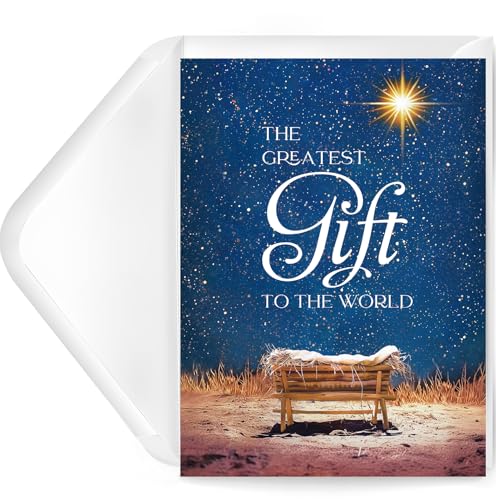 Boxed Christmas Cards with Envelopes & Stickers, Pack of 18 A161952