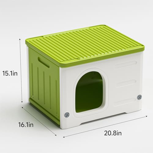 Plastic Cat House (Green) S680798