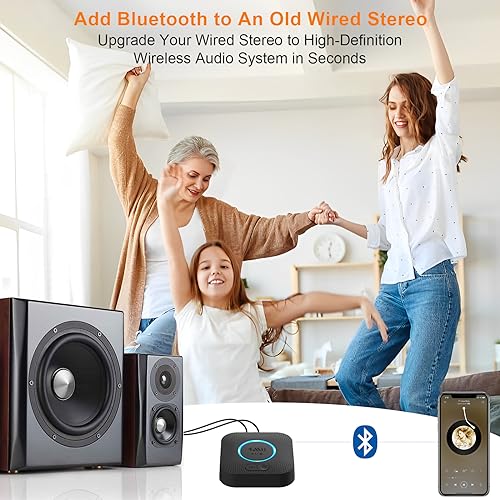 Bluetooth 5.2 Audio Receiver with RCA/3.5mm Outputs W9632