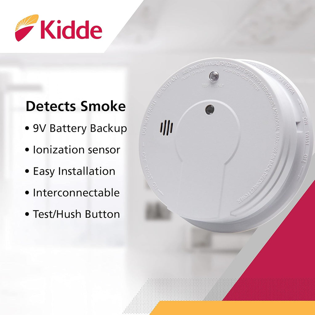 2-Pack Fire Extinguisher and Smoke Detector Bundle with 1-A:10-B:C Dry Chemical Extinguisher B40655