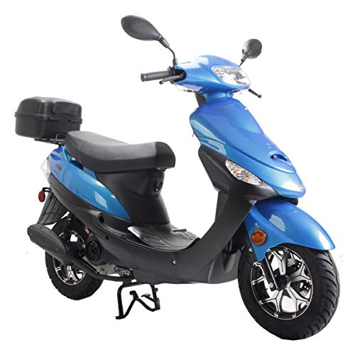 50cc Moped with Electric/Kick Start, Rear Trunk, 10" Aluminum Wheels V62691