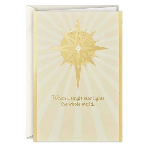 40 Cards and 40 Envelopes Boxed Religious Christmas Cards with Gold Foil Star N170866
