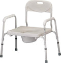Heavy Duty Bedside Commode, Extra Wide Seat, White A5981