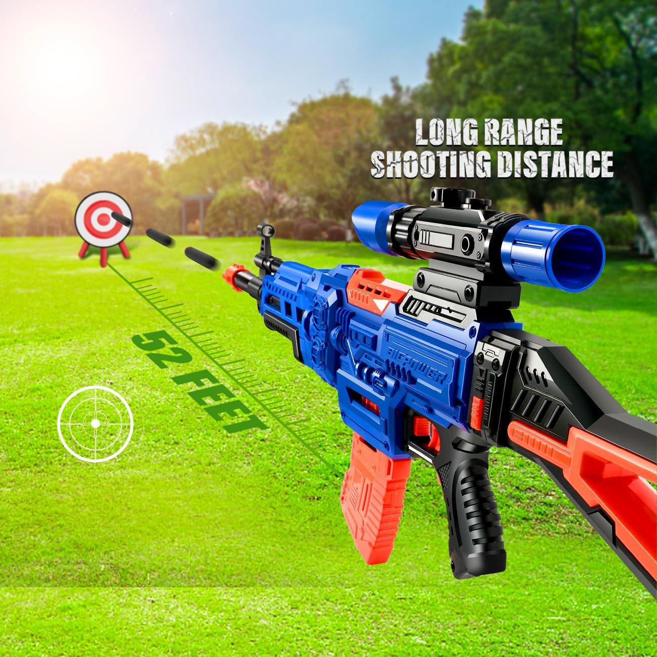 4 in 1 Automatic Kids Sniper Rifle Toy Guns with Removable Magazines E402360